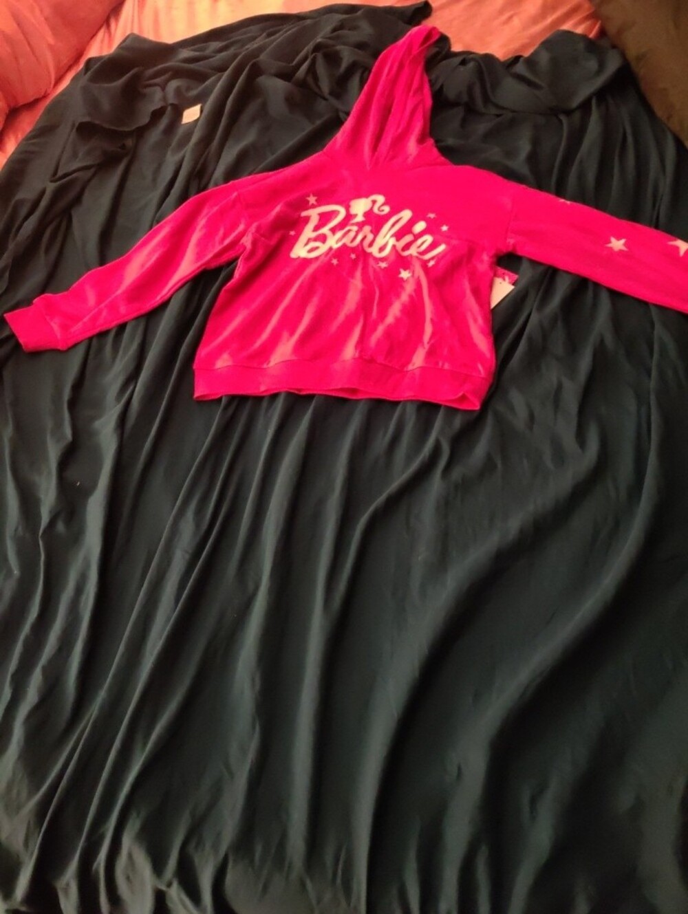 Barbie Girls' Pink Logo Hoodie Top
